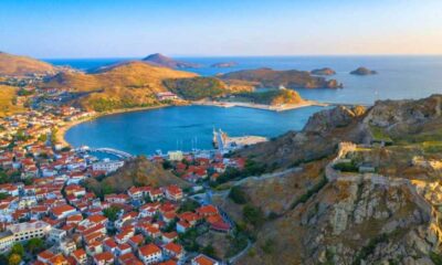 a city next to a body of water