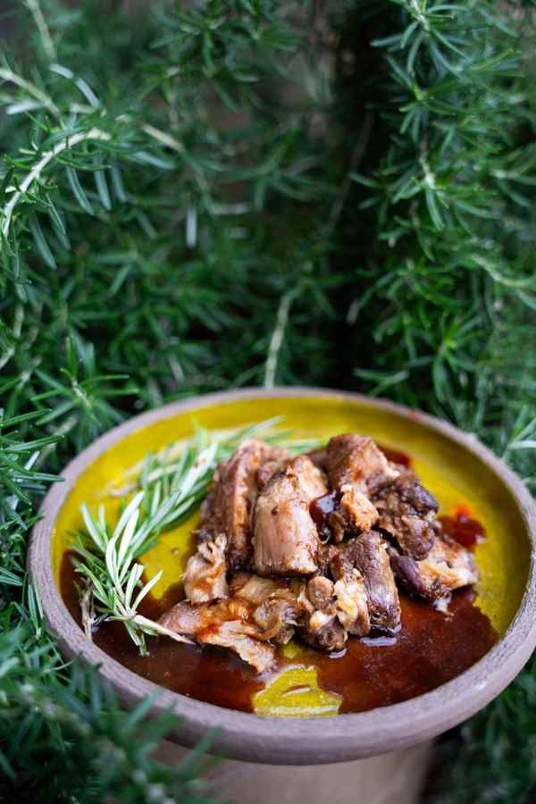 a tray of food on a table
