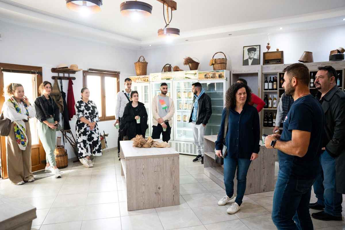 a group of people in a store