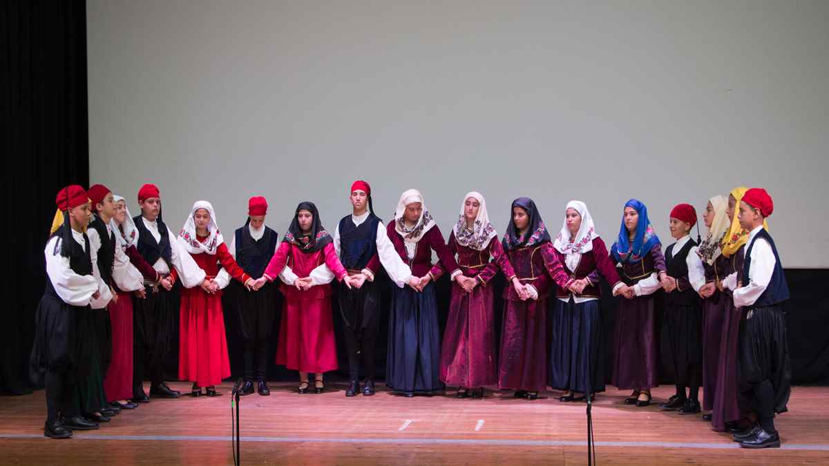 a group of people wearing traditional clothing