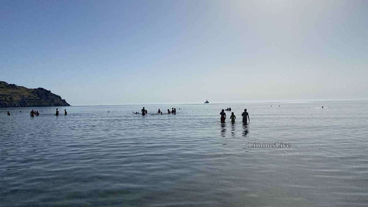 a group of people in the water