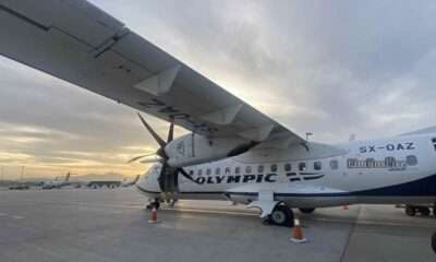a bird flying over water
