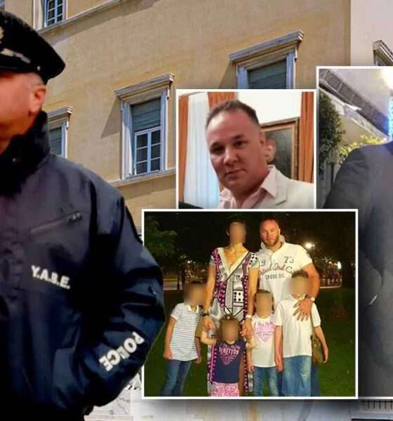 Μαύρο φόντο με λευκό σχέδιο.