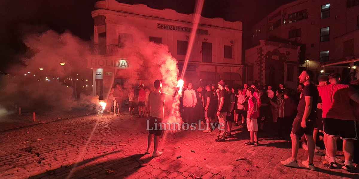 «Κοκκίνισε» η Μύρινα: Έξαλλοι πανηγυρισμοί στη Λήμνο για τον θρίαμβο του Ολυμπιακού (Βίντεο - εικόνες) 41 20260524 234619