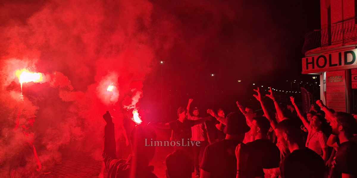 «Κοκκίνισε» η Μύρινα: Έξαλλοι πανηγυρισμοί στη Λήμνο για τον θρίαμβο του Ολυμπιακού (Βίντεο - εικόνες) 42 20260524 234902