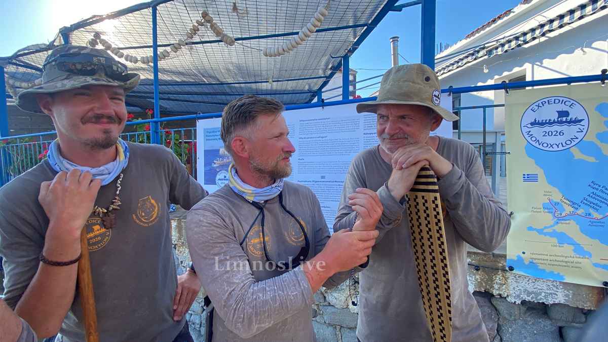 Απίστευτες εικόνες στη Λήμνο: 22 σύγχρονοι «Αργοναύτες» έφτασαν με προϊστορικό σκάφος (βίντεο-εικόνες) 37 IMG 5361