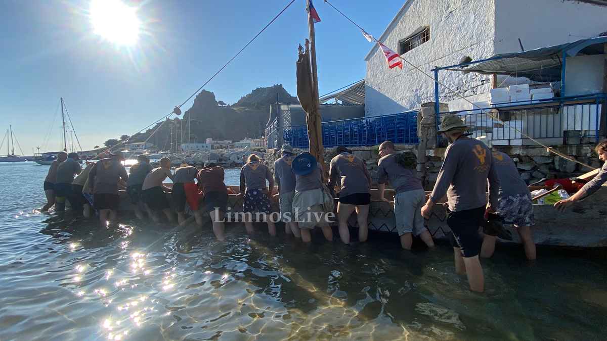 Απίστευτες εικόνες στη Λήμνο: 22 σύγχρονοι «Αργοναύτες» έφτασαν με προϊστορικό σκάφος (βίντεο-εικόνες) 39 IMG 5382