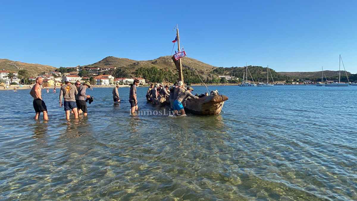 Απίστευτες εικόνες στη Λήμνο: 22 σύγχρονοι «Αργοναύτες» έφτασαν με προϊστορικό σκάφος (βίντεο-εικόνες) 41 IMG 5389