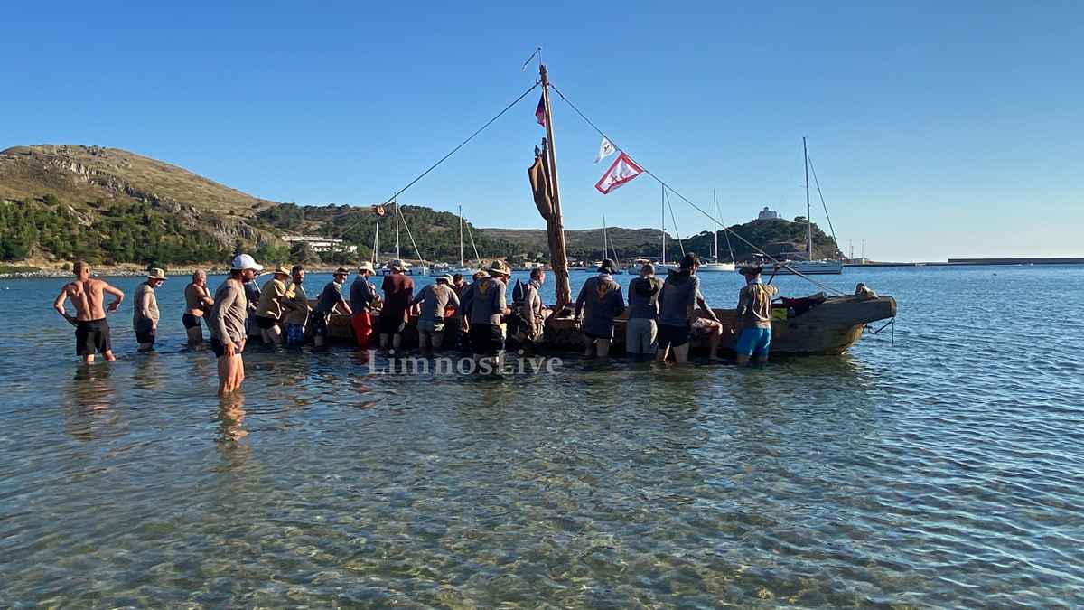 Απίστευτες εικόνες στη Λήμνο: 22 σύγχρονοι «Αργοναύτες» έφτασαν με προϊστορικό σκάφος (βίντεο-εικόνες) 42 IMG 5392