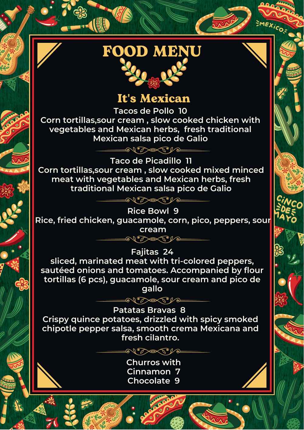 MENU AMOS 2